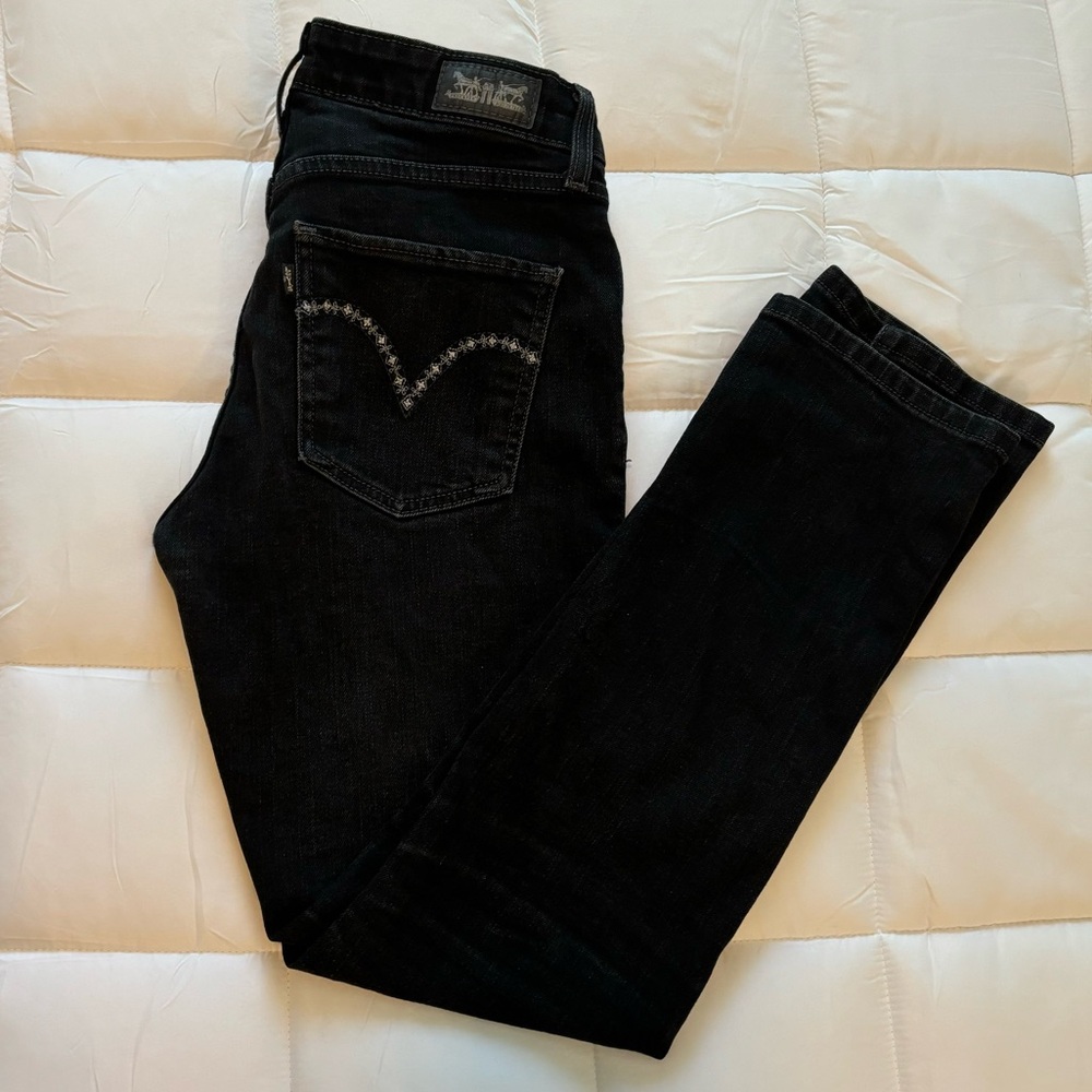 LEVI’S Women’s Size 6S Black Mid Rise Five Pockets Skinny Jeans